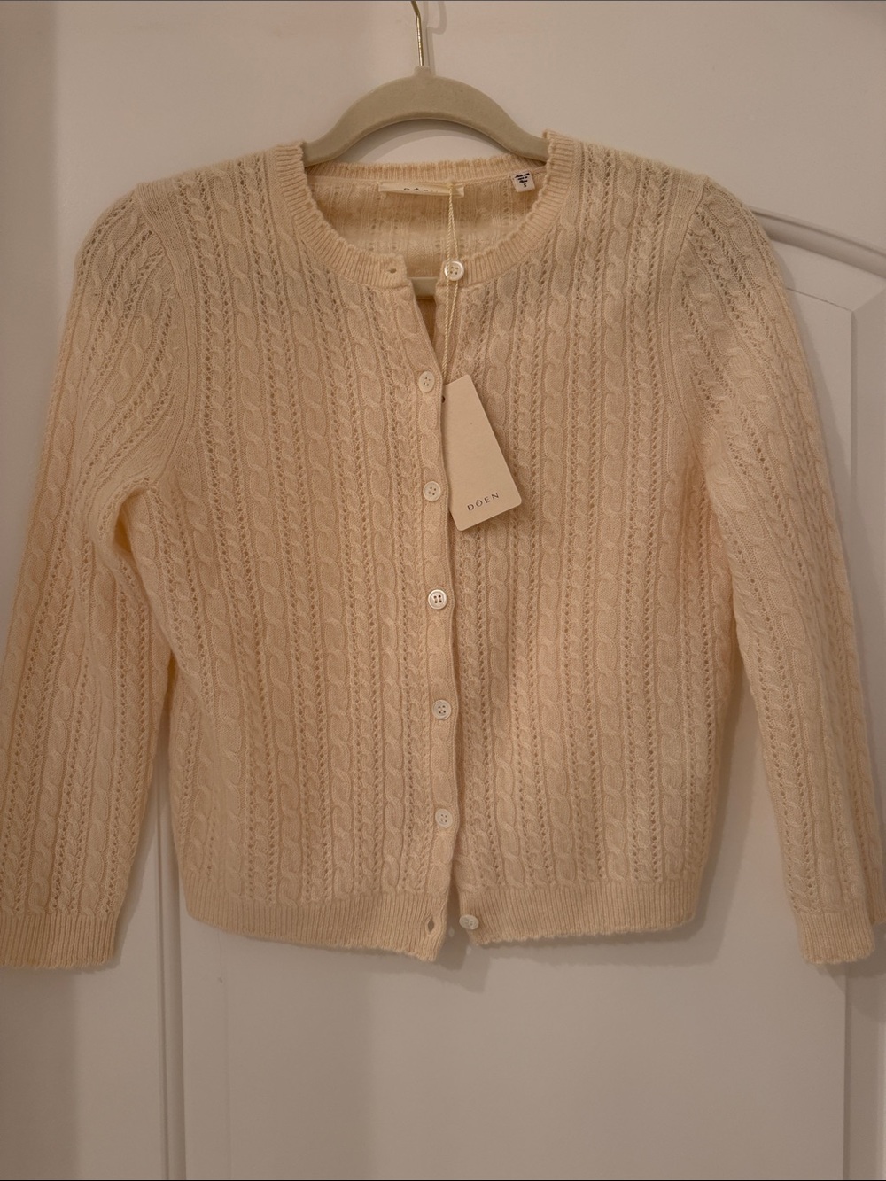 Doen Danae Cashmere Cable Knit Cardigan